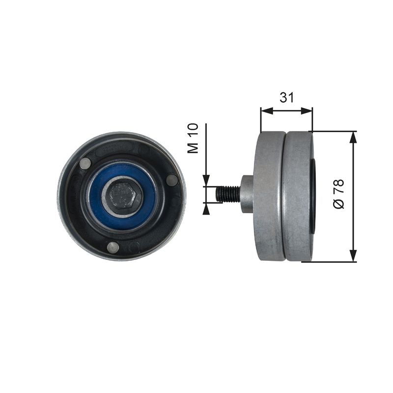 Umlenk-/Führungsrolle, Keilrippenriemen