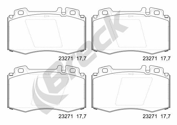 Bremsbelagsatz, Scheibenbremse