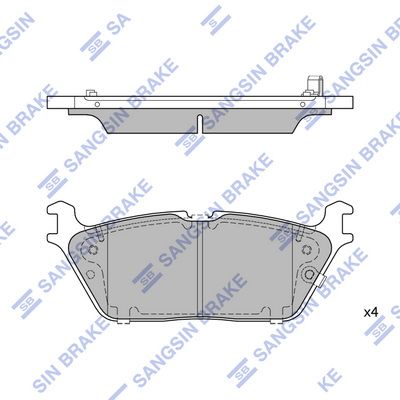 Bremsbelagsatz, Scheibenbremse