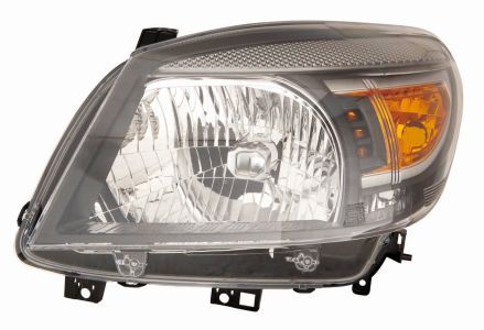 Scheinwerfer L (H4, elektrisch, ohne motor, einsatzfarbe: chrom, blinkerfarbe: gelb) passt zu: FORD RANGER 04.11-03.15