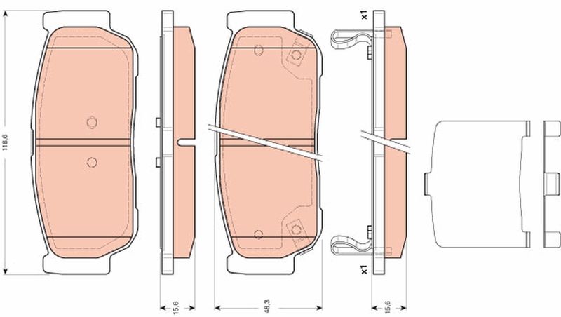 Bremsbelagsatz, Scheibenbremse