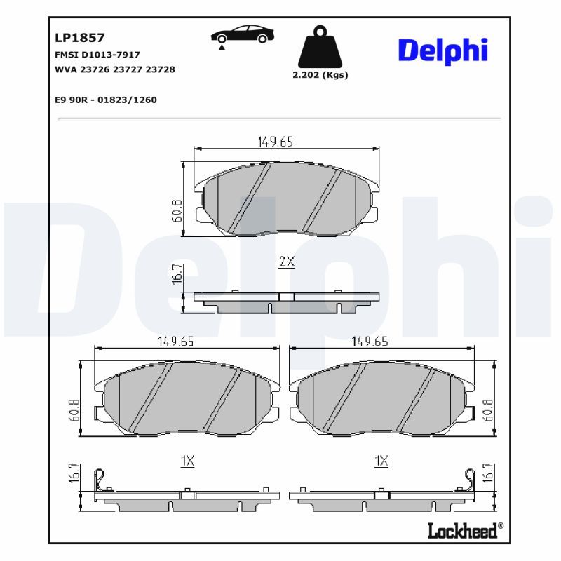 Bremsbelagsatz, Scheibenbremse