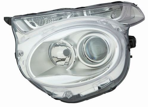 Scheinwerfer R (H7/PY21W/W5W, elektrisch, einsatzfarbe: chrom) passt zu: CITROEN C1 II 04.14-