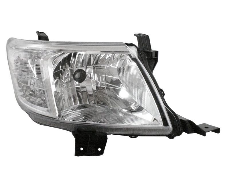Scheinwerfer R (H4, elektrisch, ohne motor, einsatzfarbe: chrom, blinkerfarbe: durchsichtig) passt zu: TOYOTA HILUX VII 06.04-06.08