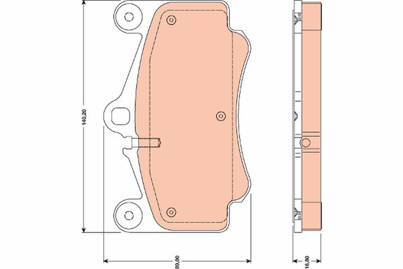 Bremsbelagsatz, Scheibenbremse