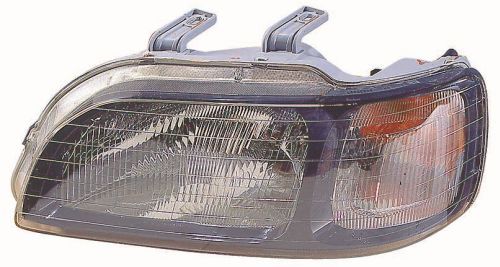 Scheinwerfer R (H4, elektrisch, ohne motor, einsatzfarbe: schwarz/chrom, blinkerfarbe: durchsichtig) passt zu: HONDA CIVIC VI LFB 01.95-12.96