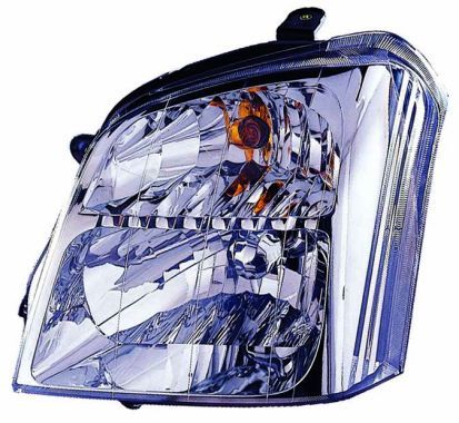 Scheinwerfer R (H4, elektrisch, ohne motor, einsatzfarbe: silber, blinkerfarbe: durchsichtig) passt zu: ISUZU D-MAX RA 05.02-11.06