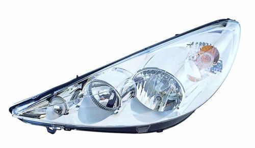 Scheinwerfer L (H1/H7, elektrisch, mit motor, einsatzfarbe: chrom, blinkerfarbe: weiß) passt zu: PEUGEOT 206+ 01.09-12.12