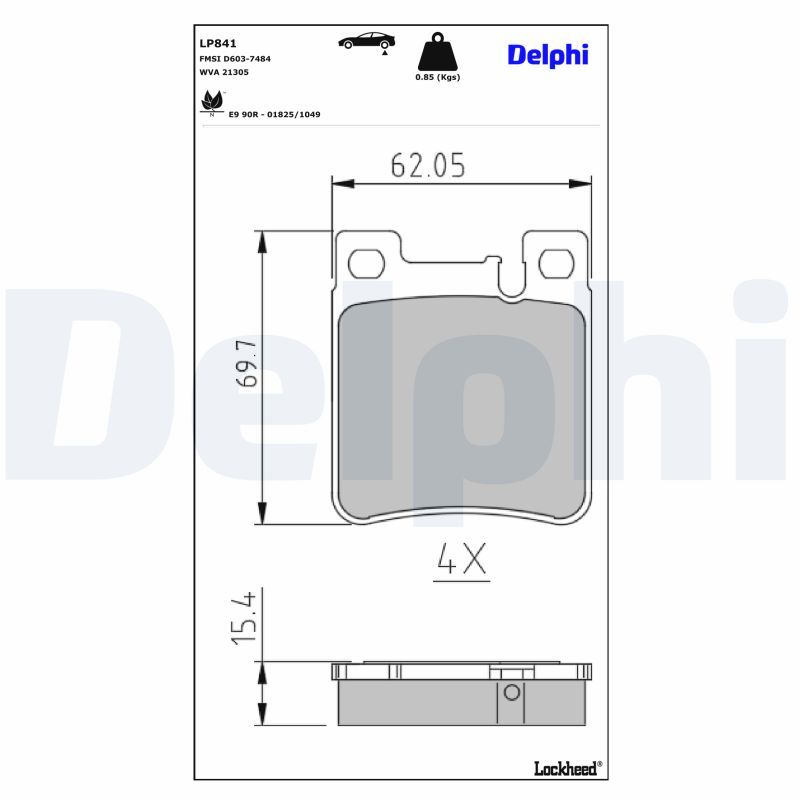 Bremsbelagsatz, Scheibenbremse