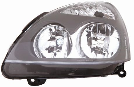 Scheinwerfer R (H1/H7/PY21W/W5W, elektrisch, ohne motor, einsatzfarbe: grau) passt zu: RENAULT CLIO II Ph II 06.01-09.03