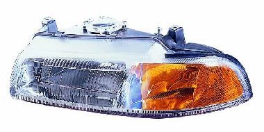 Scheinwerfer L (ohne ECE, einsatzfarbe: chrom, blinkerfarbe: orange) passt zu: DODGE STRATUS -12.96
