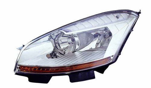 Scheinwerfer L (H1/H21W/H6W/H7, elektrisch, mit motor, einsatzfarbe: chrom, blinkerfarbe: orange) passt zu: CITROEN C4 PICASSO I 10.06-09.10