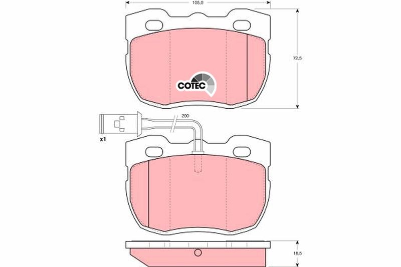 Bremsbelagsatz, Scheibenbremse