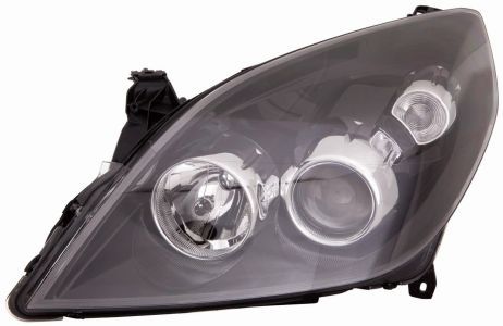 Scheinwerfer L (H1/H7, elektrisch, ohne motor, einsatzfarbe: schwarz) passt zu: OPEL SIGNUM, VECTRA C 09.05-09.08