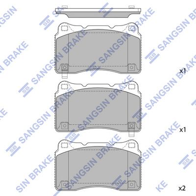 Bremsbelagsatz, Scheibenbremse