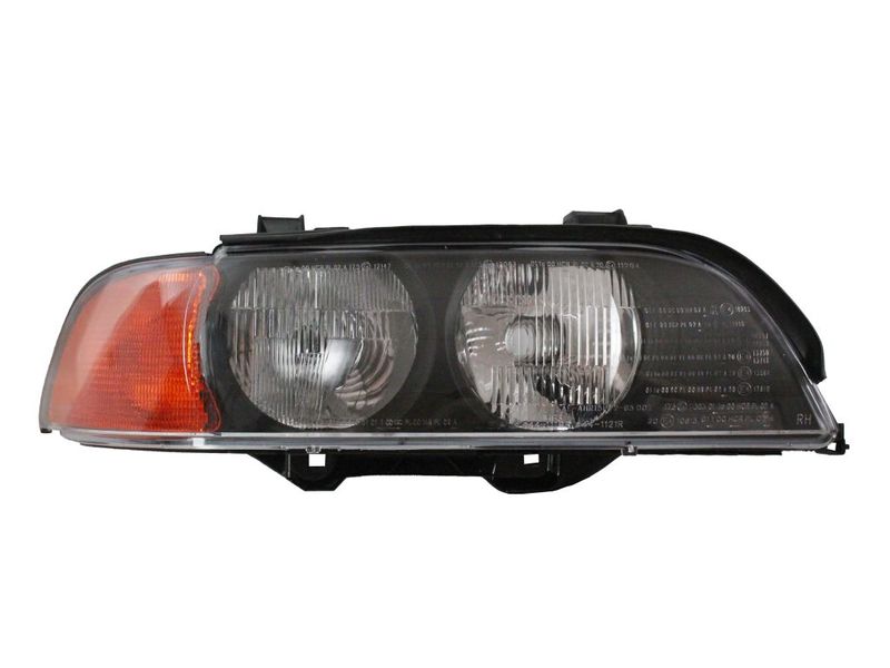 Scheinwerfer R (H7/HB3, elektrisch, mit motor, einsatzfarbe: schwarz) passt zu: BMW 5 E39 11.95-09.00