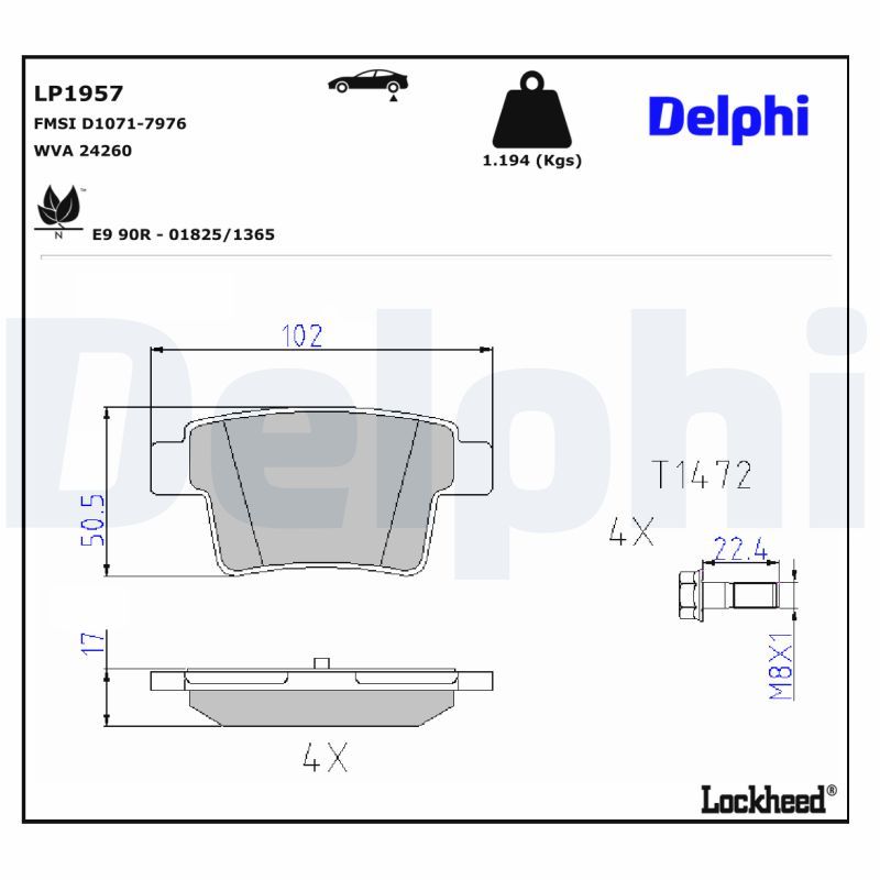 Bremsbelagsatz, Scheibenbremse