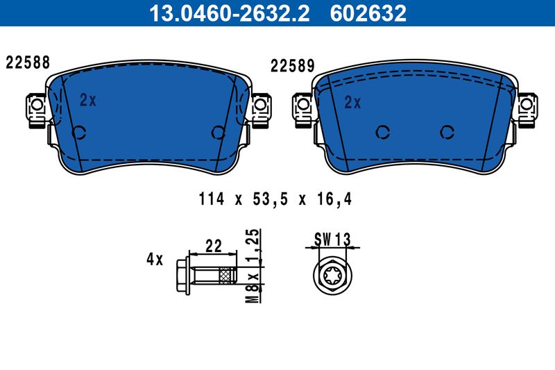 Bremsbelagsatz, Scheibenbremse