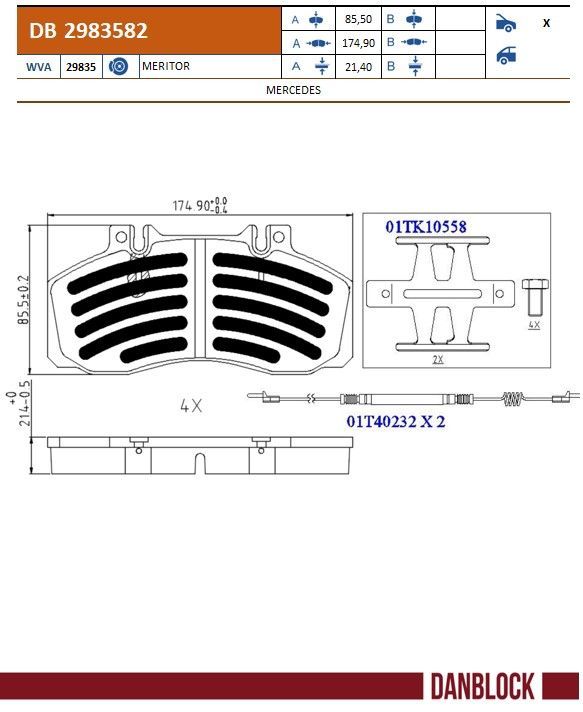 Bremsbelagsatz, Scheibenbremse