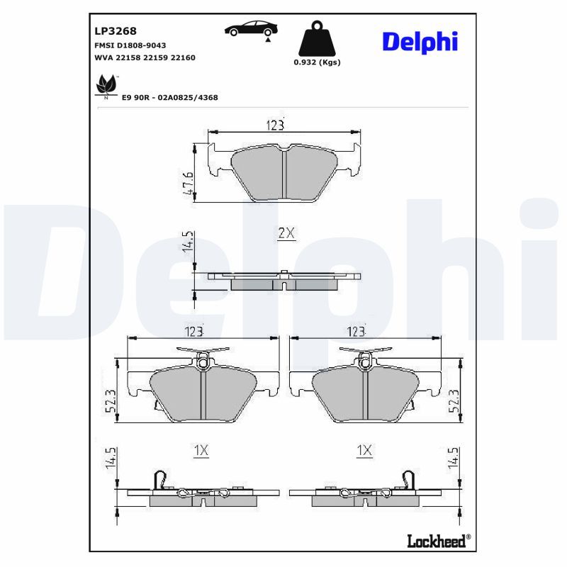 Bremsbelagsatz, Scheibenbremse