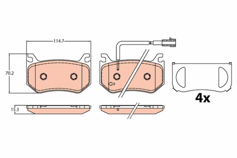 Bremsbelagsatz, Scheibenbremse