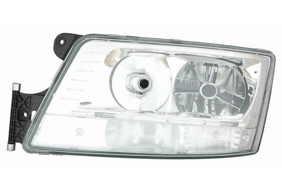 Scheinwerfer L (D1R/H21W/H7/LED/PY21W, elektrisch, mit motor, einsatzfarbe: chrom, blinkerfarbe: weiß) passt zu: MAN TGX I 06.06-09.21