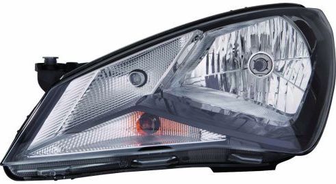 Scheinwerfer R (H4/PY21W/W21, elektrisch, ohne motor, einsatzfarbe: schwarz) passt zu: SEAT MII 10.11-07.16