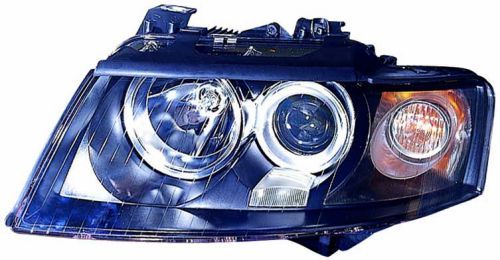Scheinwerfer R (H7/H9/PY21W/W5W, elektrisch, mit motor) passt zu: AUDI A4 B6 11.00-12.04