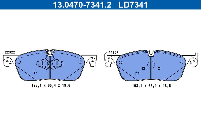 Bremsbelagsatz, Scheibenbremse