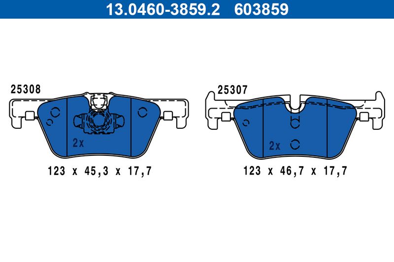 Bremsbelagsatz, Scheibenbremse