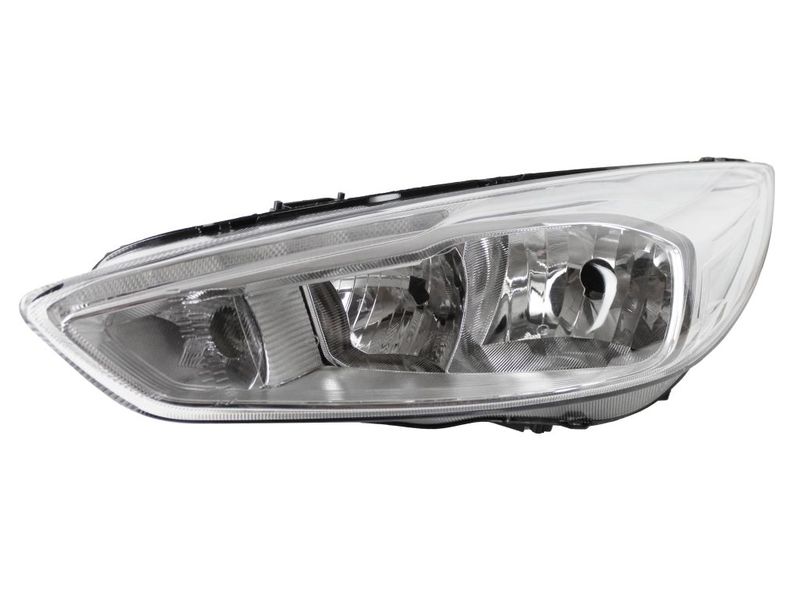 Scheinwerfer L (H1/H7/LED/PY21W, elektrisch, mit motor, einsatzfarbe: chrom) passt zu: FORD FOCUS III 10.14-02.20