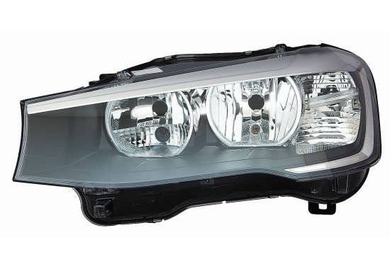 Scheinwerfer R (H7/H7/PY21W/W21W/W5W, elektrisch, mit motor, einsatzfarbe: chrom, blinkerfarbe: durchsichtig) passt zu: BMW X3 F25, X4 F26, Off-Road 04.14-05.18