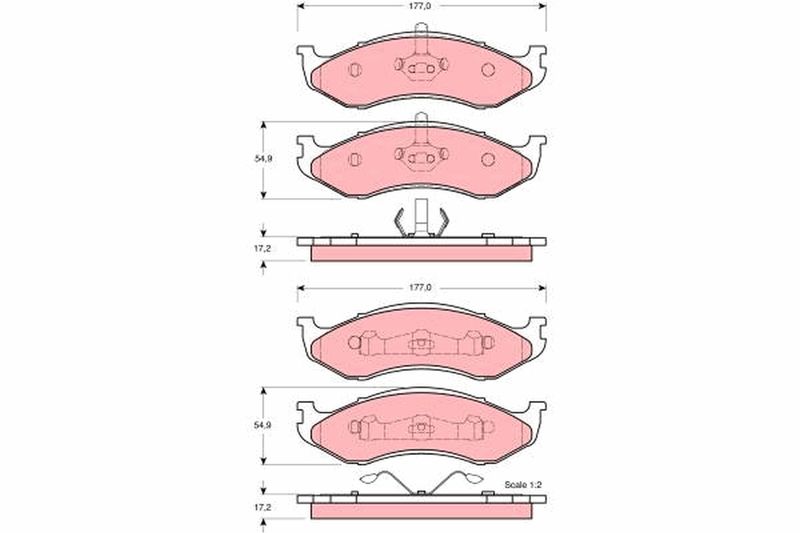 Bremsbelagsatz, Scheibenbremse