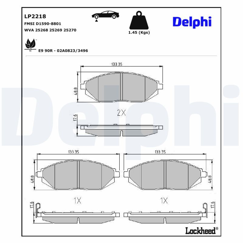 Bremsbelagsatz, Scheibenbremse