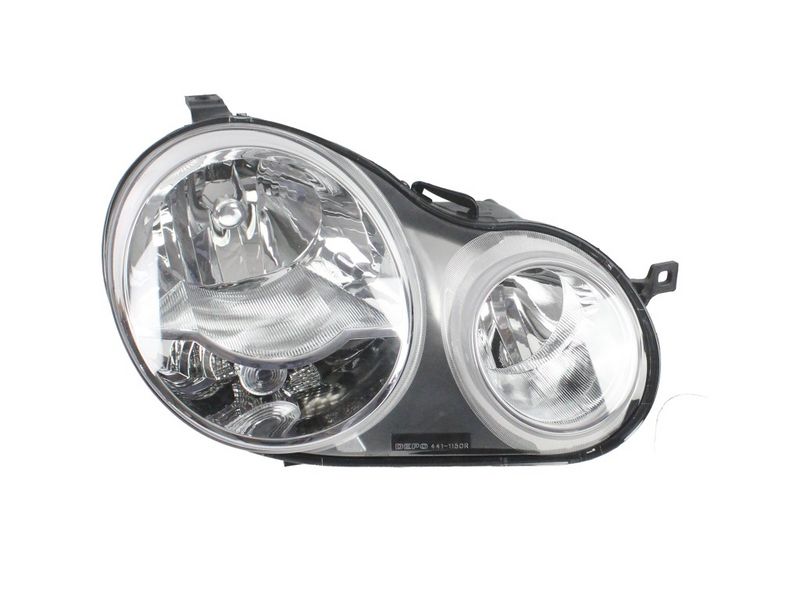 Scheinwerfer R (H1/H7, elektrisch, mit motor, einsatzfarbe: chrom) passt zu: VW POLO IV 9N 10.01-04.05