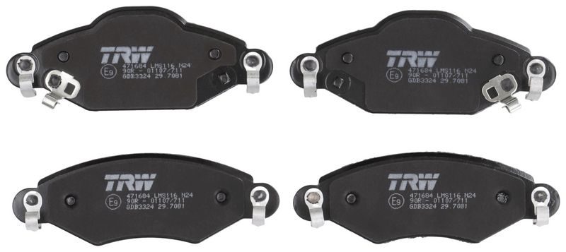 Bremsbelagsatz, Scheibenbremse