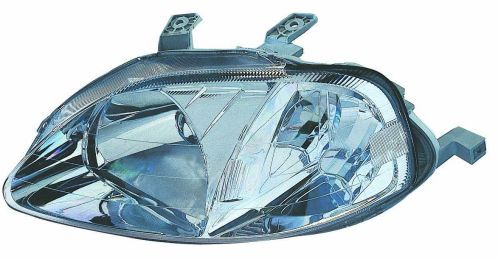 Scheinwerfer R (H4, elektrisch, ohne motor, einsatzfarbe: chrom, blinkerfarbe: weiß) passt zu: HONDA CIVIC VI HB/SDN, Hatchback / Sedan 01.99-02.01