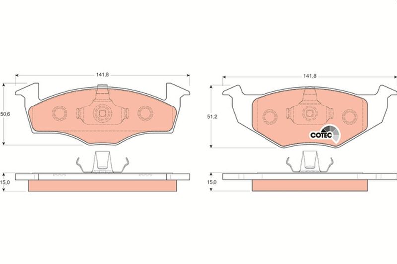Bremsbelagsatz, Scheibenbremse