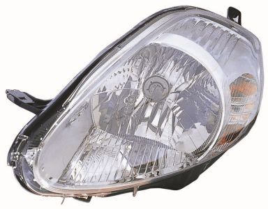 Scheinwerfer L (H4, elektrisch, mit motor, einsatzfarbe: chrom) passt zu: FIAT GRANDE PUNTO 199 06.05-12.15