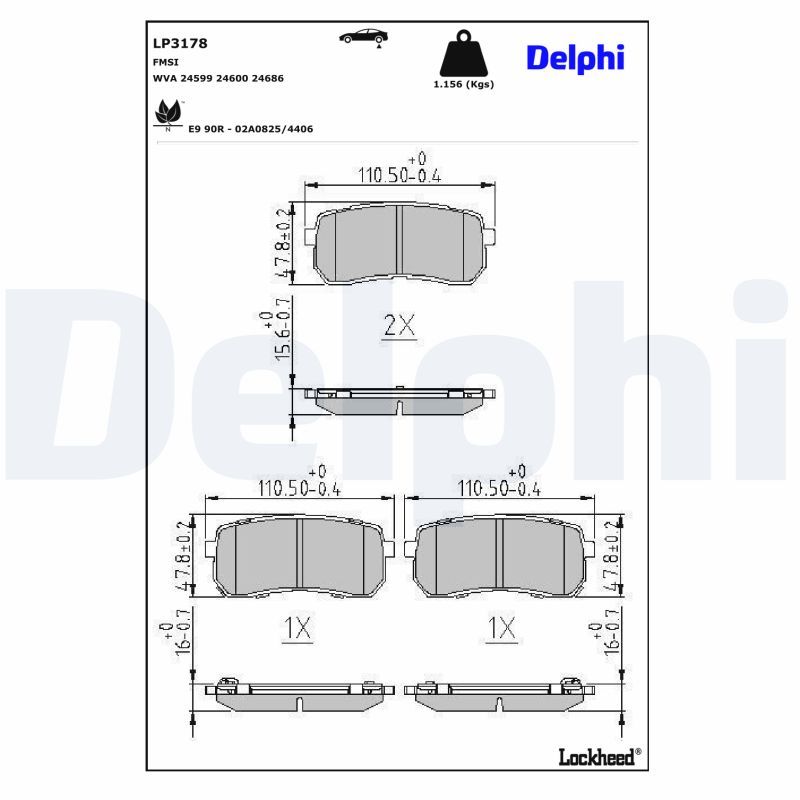 Bremsbelagsatz, Scheibenbremse