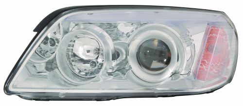 Scheinwerfer L (H1/H7, elektrisch, mit motor, einsatzfarbe: chrom, blinkerfarbe: weiß) passt zu: CHEVROLET CAPTIVA 07.11-09.15