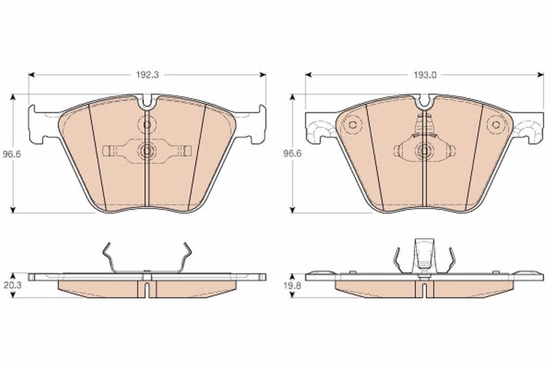 Bremsbelagsatz, Scheibenbremse