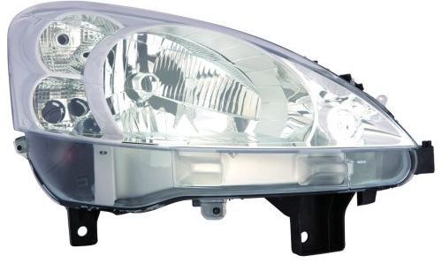 Scheinwerfer L (H4, elektrisch, mit motor, einsatzfarbe: chrom) passt zu: PEUGEOT PARTNER II 04.08-06.12