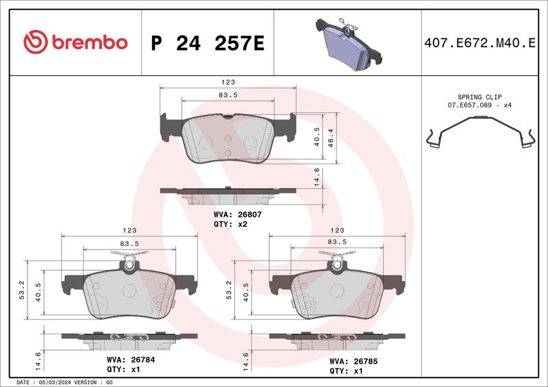 Bremsbelagsatz, Scheibenbremse