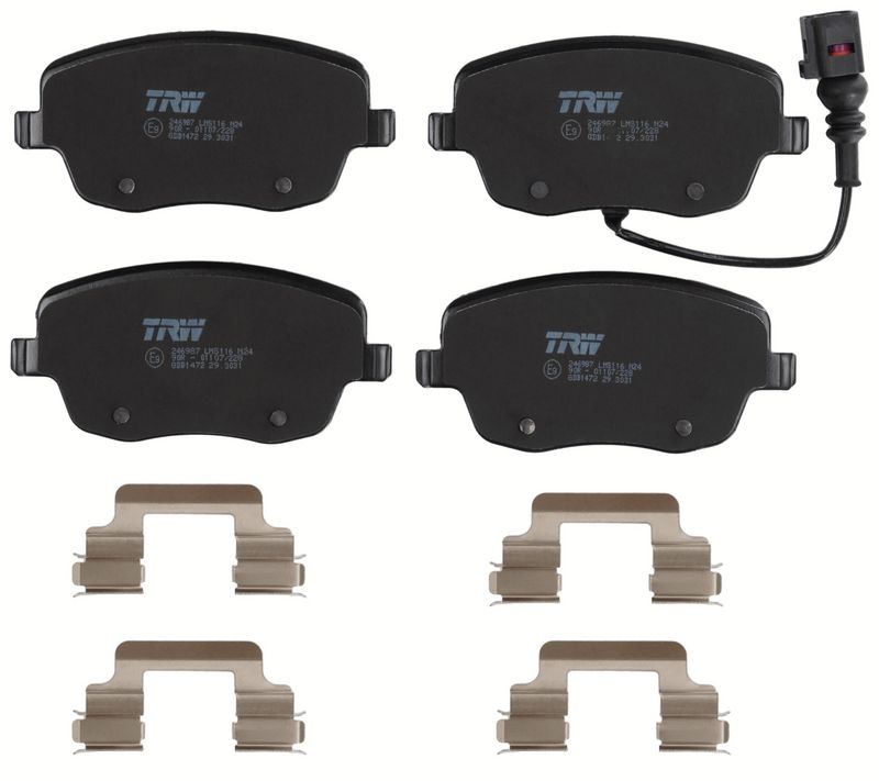 Bremsbelagsatz, Scheibenbremse