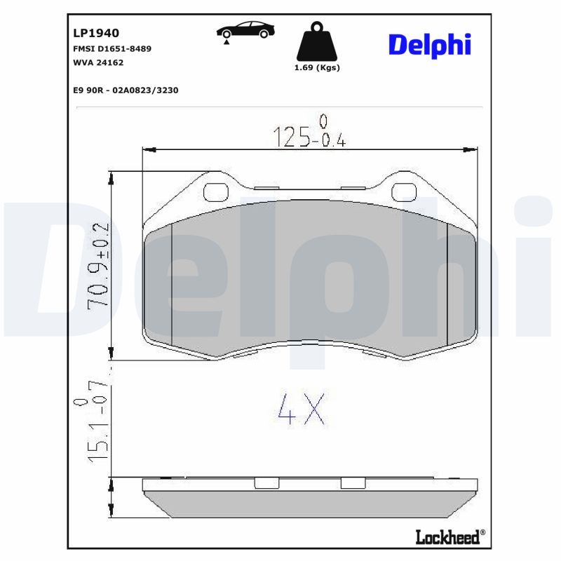 Bremsbelagsatz, Scheibenbremse