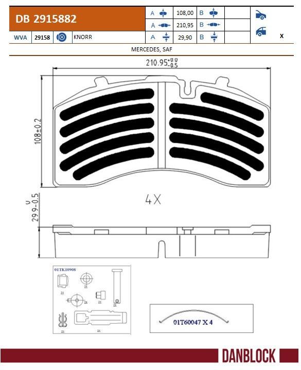 Bremsbelagsatz, Scheibenbremse