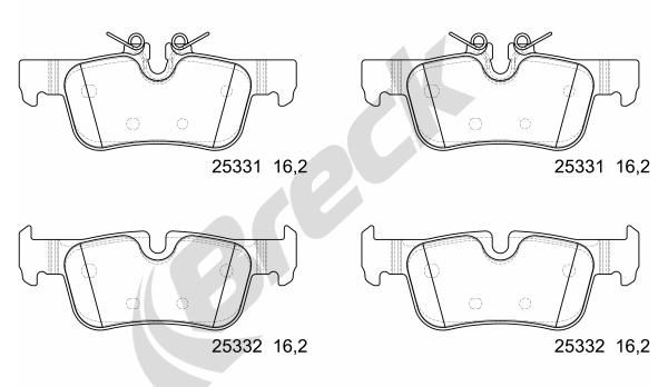 Bremsbelagsatz, Scheibenbremse