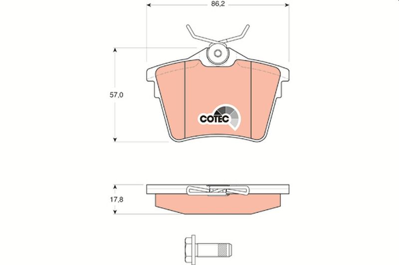 Bremsbelagsatz, Scheibenbremse