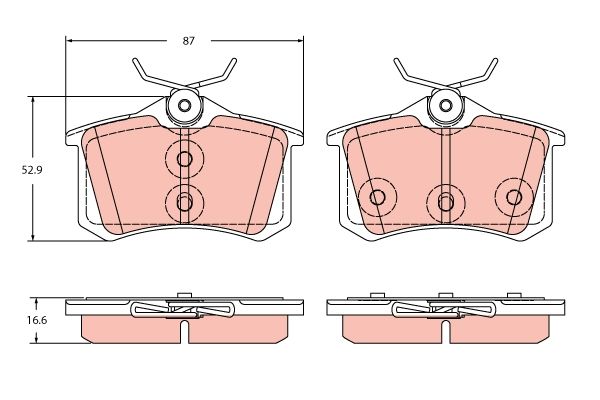 Bremsbelagsatz, Scheibenbremse